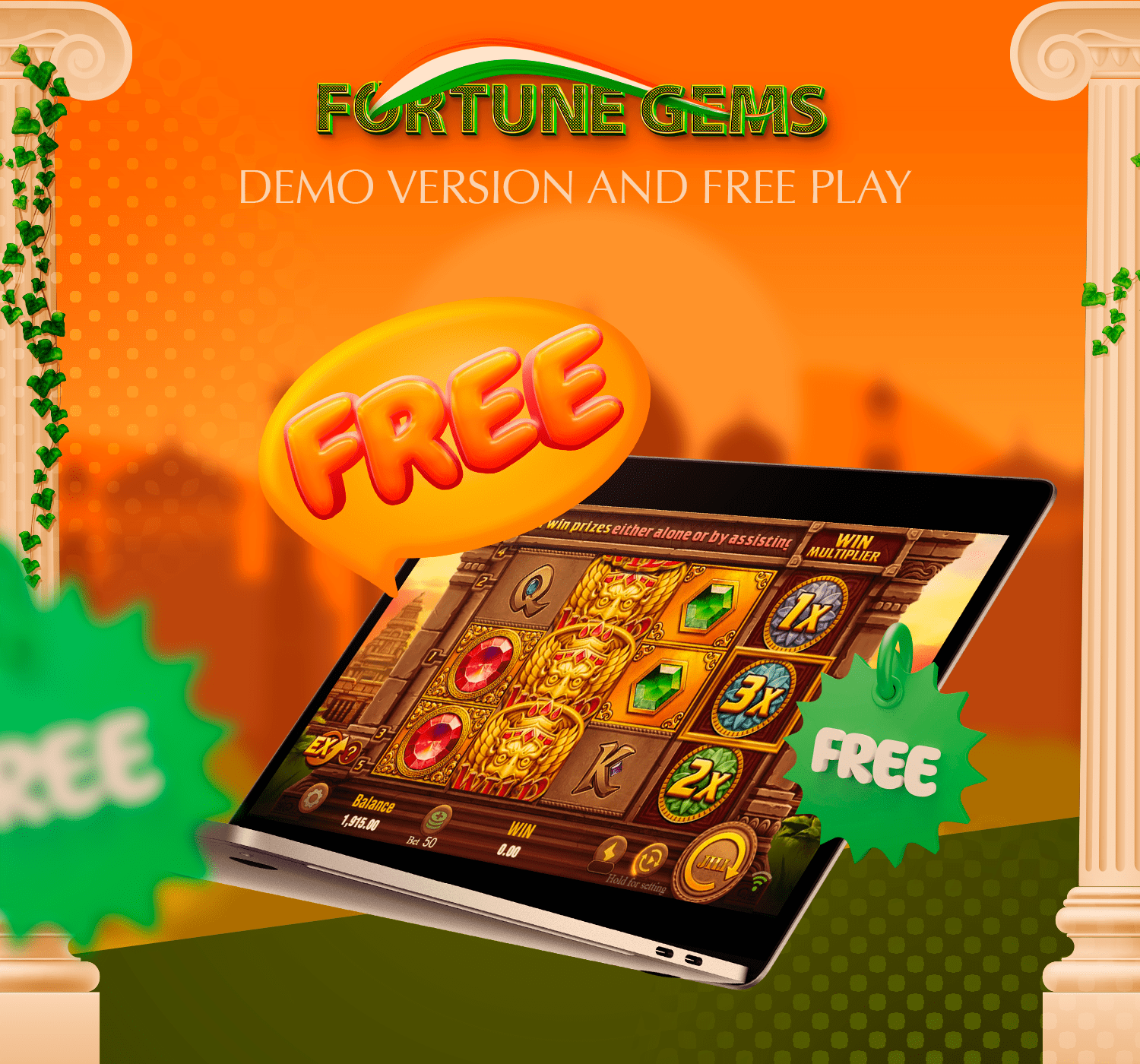 Fortune Gems offers a demo version of the game
