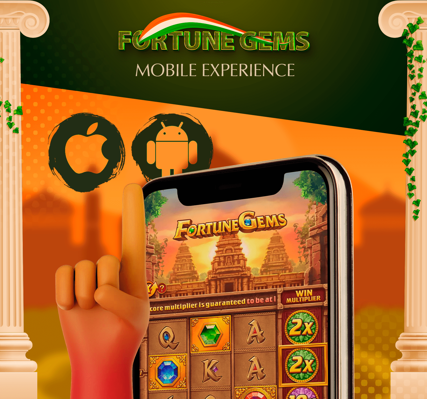 Fortune Gems can be played from a mobile phone