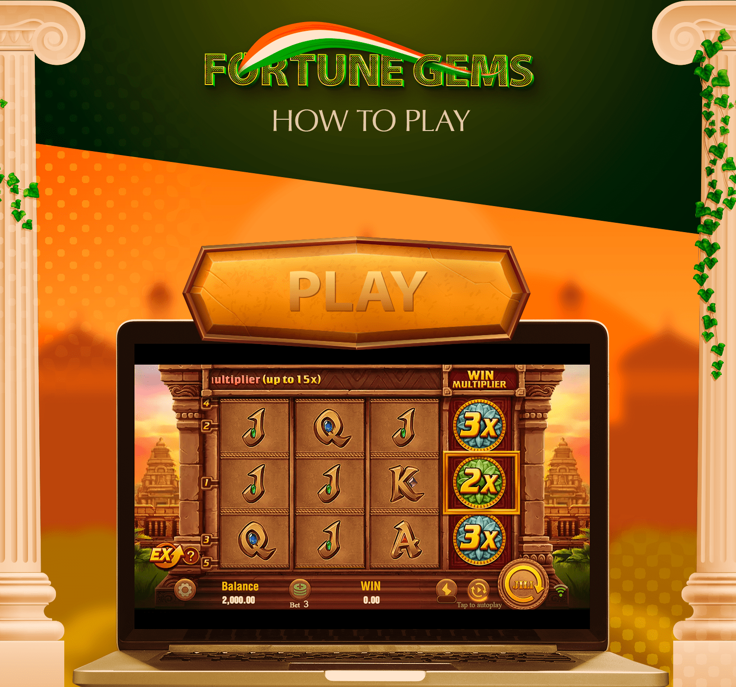 To play Fortune Gems, log in to the online casino