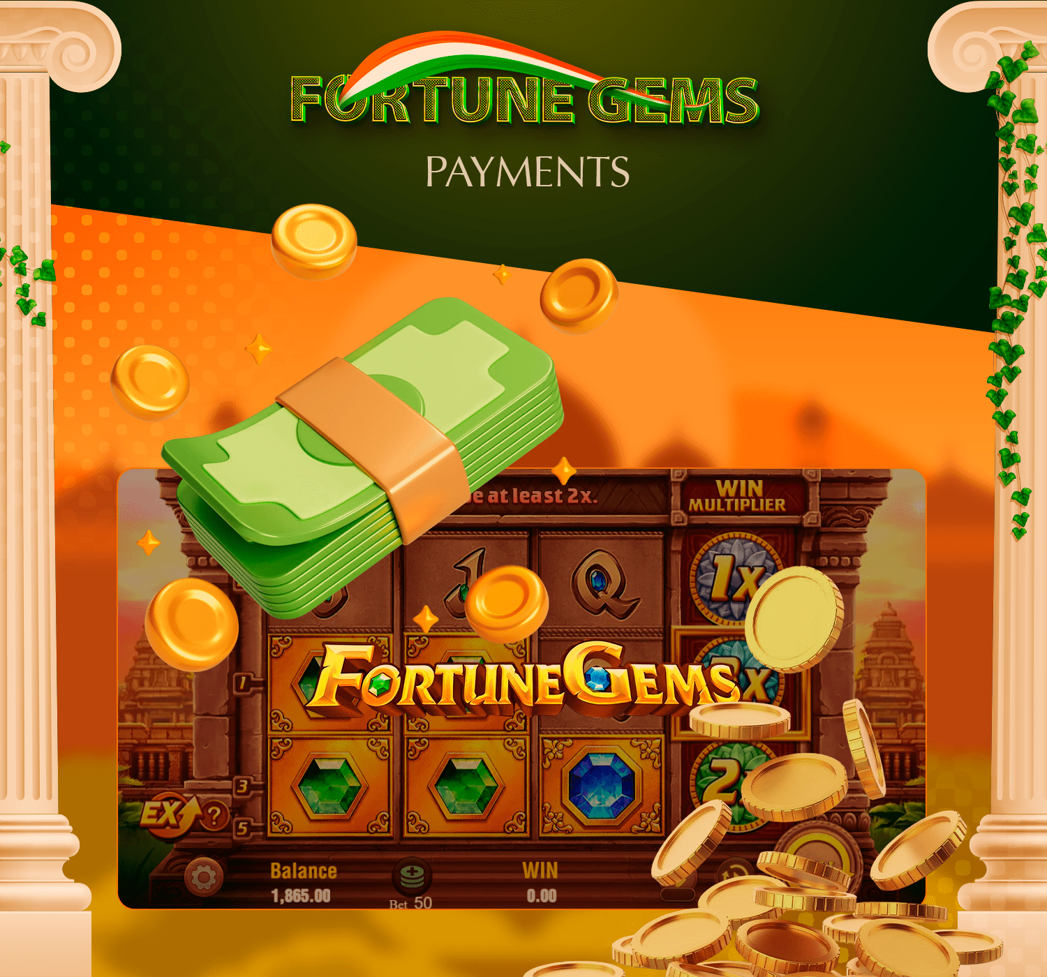 Top up your account before playing Fortune Gems