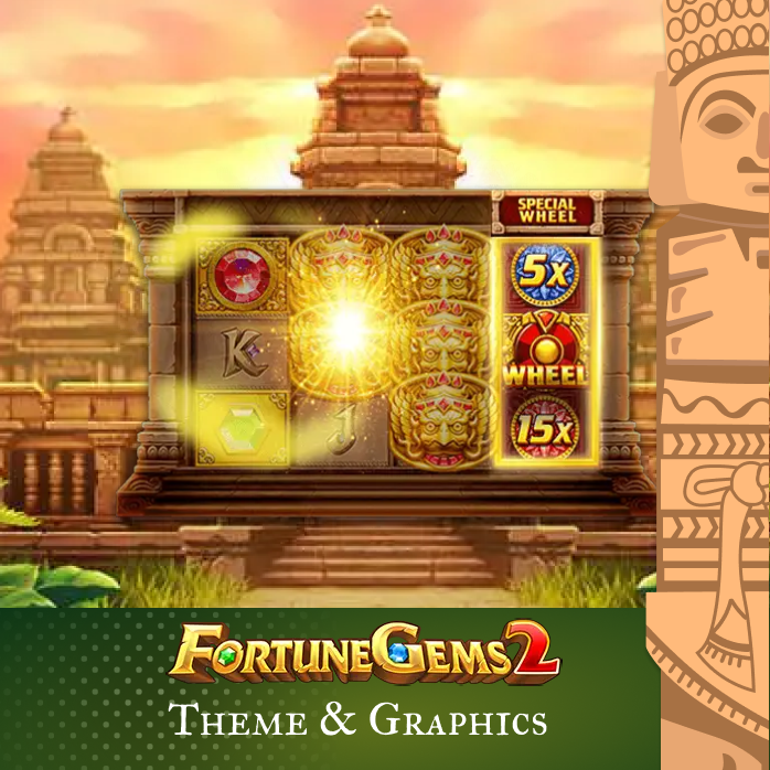 Fortune Gems 2 Theme is Ancient Civilizations, many aspects of graphics are improved in this slot